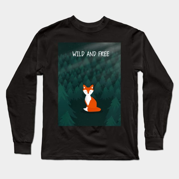 Wild and Free Protect the Foxes Long Sleeve T-Shirt by Sizzlinks